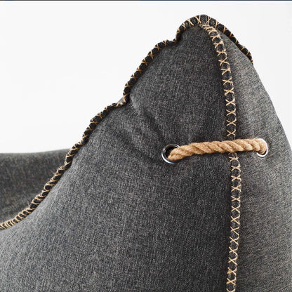 Knox Bean Bag and Ottoman - Charcoal