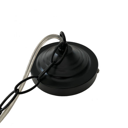 Valentine Glass Pendant Light - Matt Black