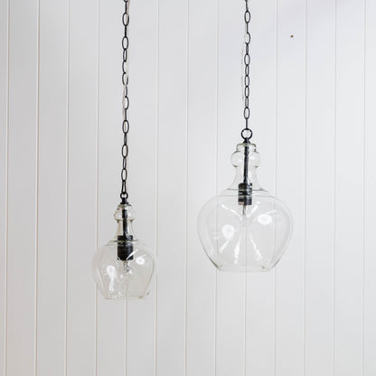 Valentine Glass Pendant Light - Matt Black
