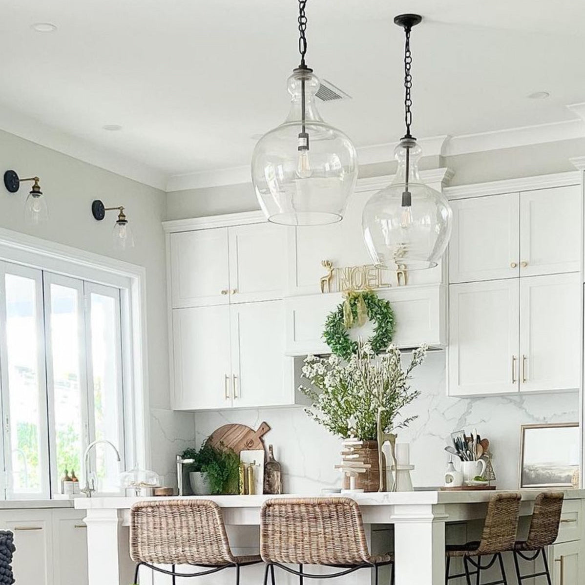Valentine Glass Pendant Light - Matt Black