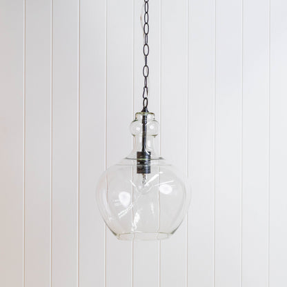 Valentine Glass Pendant Light - Matt Black