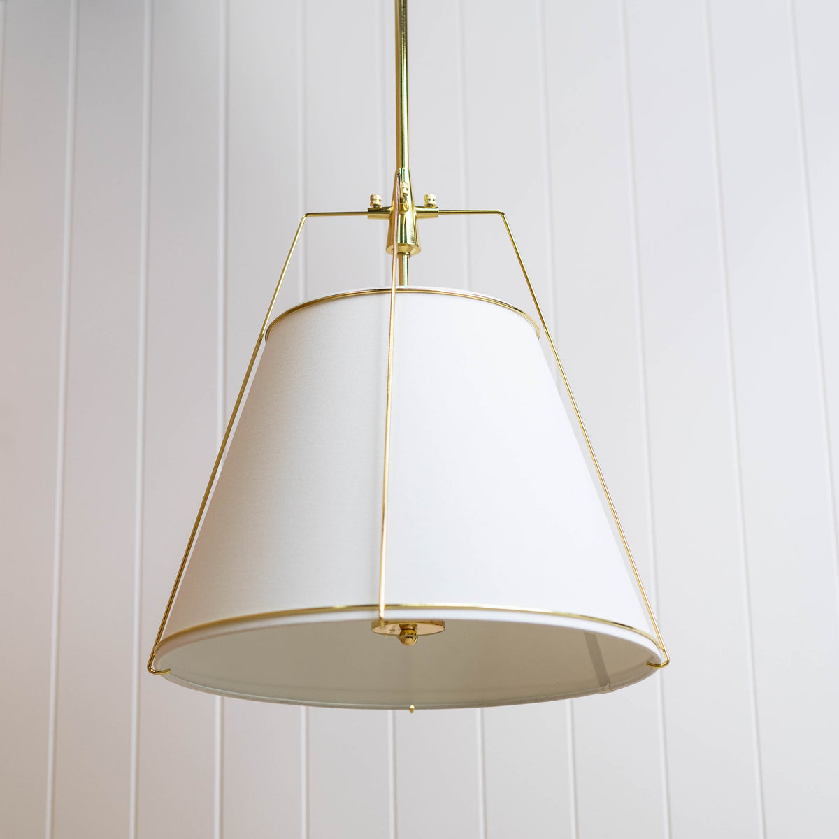 Jessie Pendant Light - White/Polished Gold Hardware