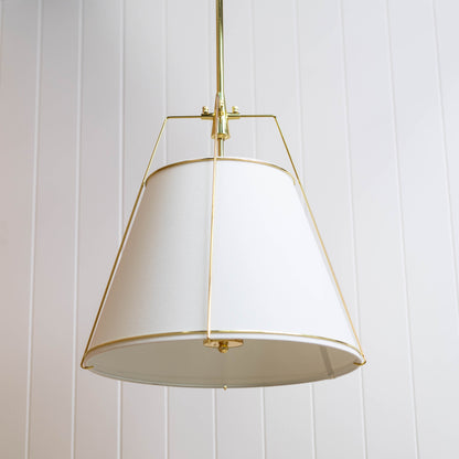 Jessie Pendant Light - White/Polished Gold Hardware