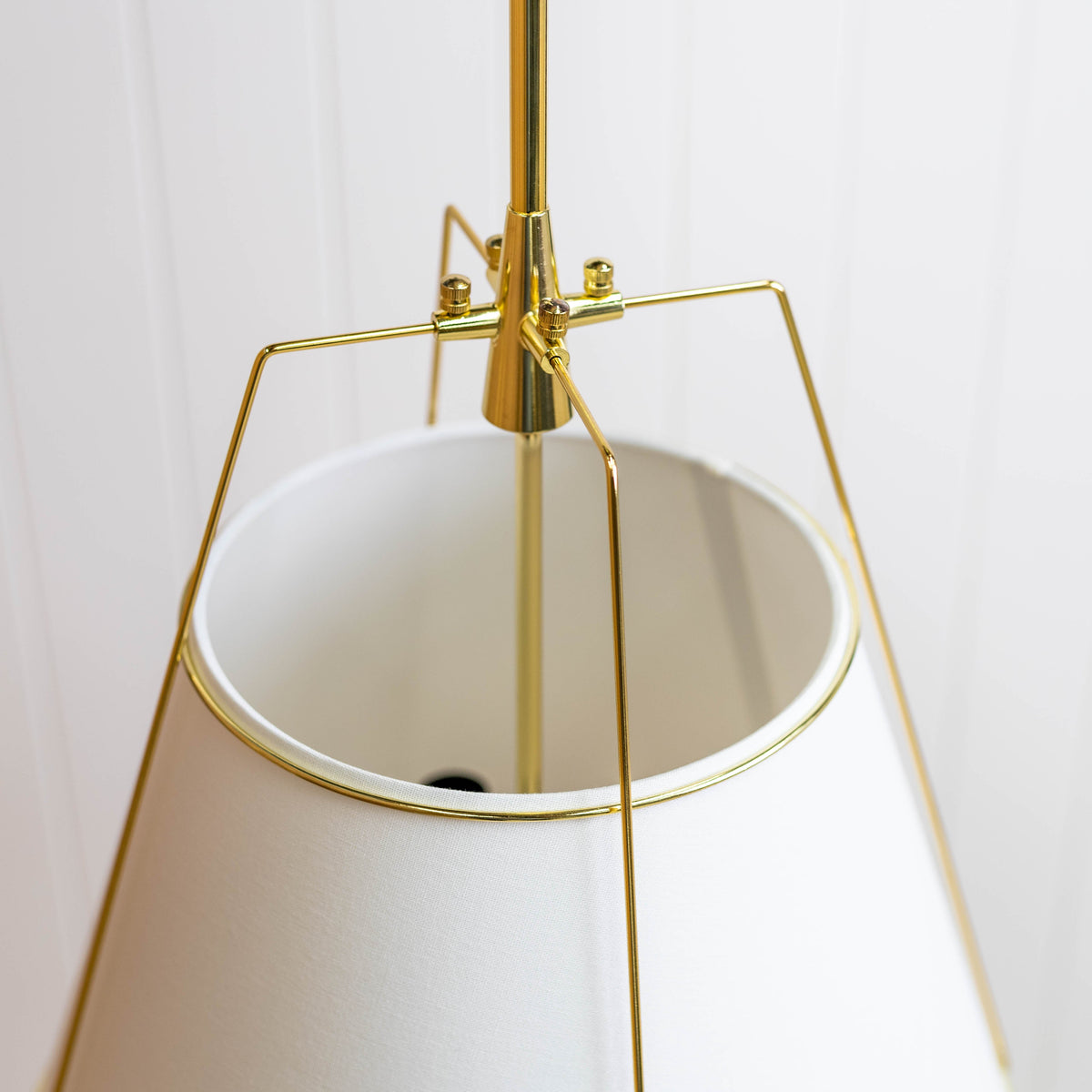 Jessie Pendant Light - White/Polished Gold Hardware