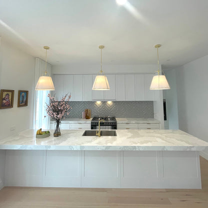 Jessie Pendant Light - White/Polished Gold Hardware