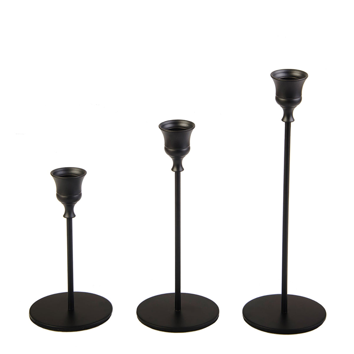 Candlestick Set 3pc - Black