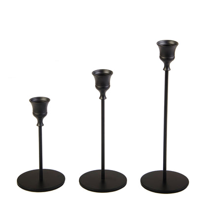 Candlestick Set 3pc - Black