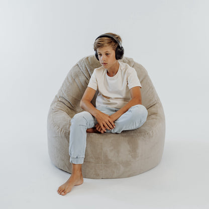 Lounger Plush Fur Bean Bag Chair Cover - Champagne Latte