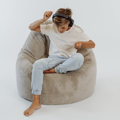 Lounger Plush Fur Bean Bag Chair Cover - Champagne Latte
