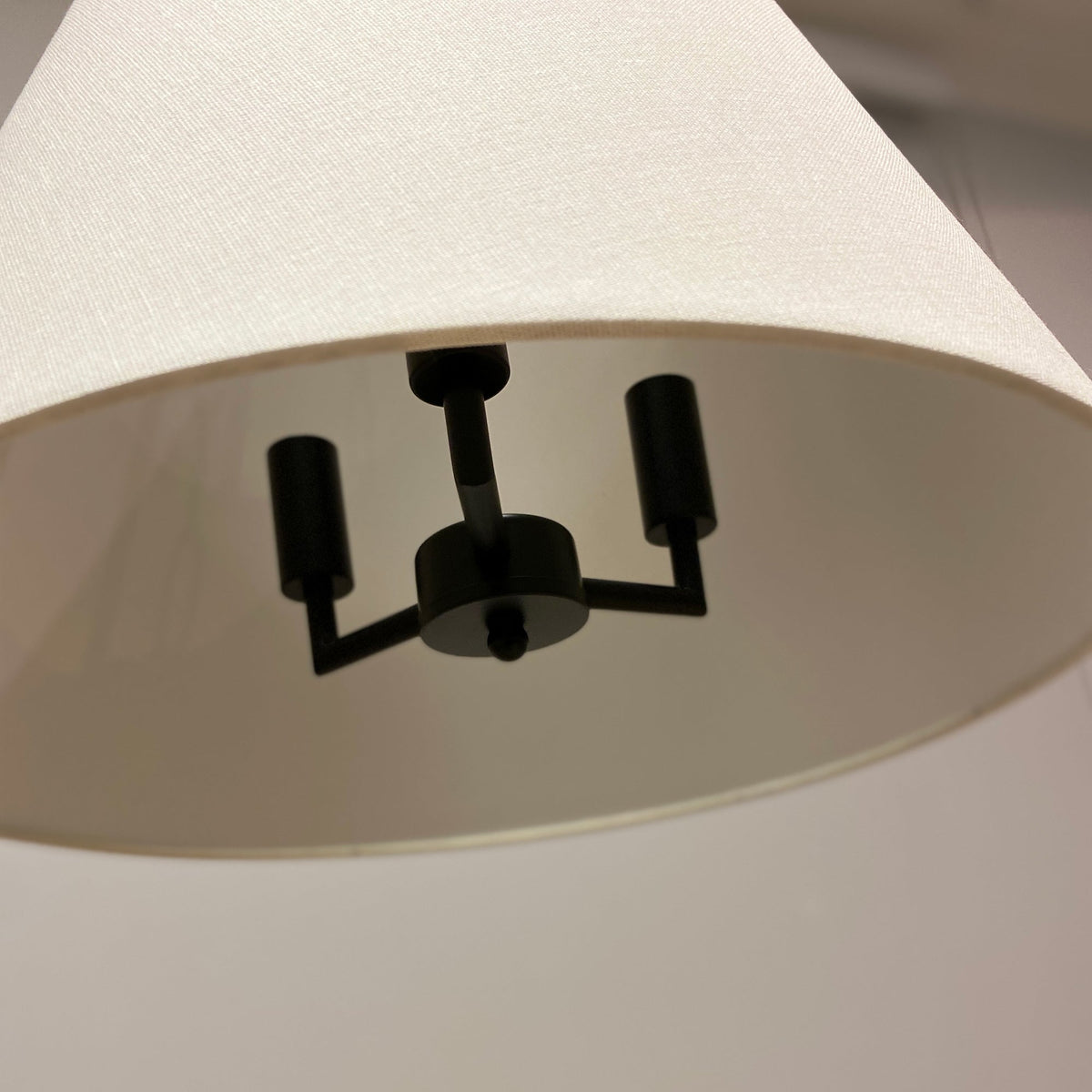 Chloe Pendant Light - White with Black Hardware