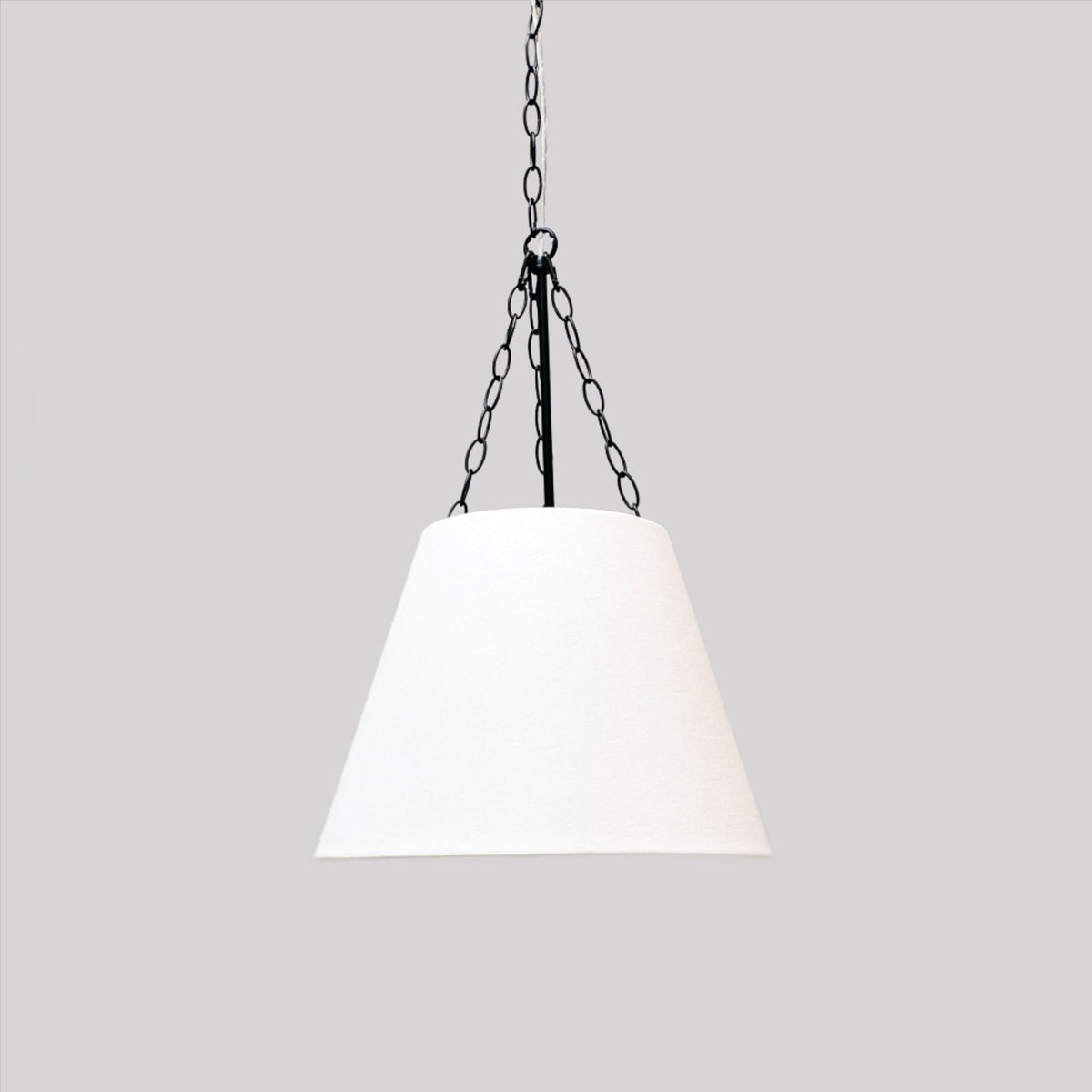 Chloe Pendant Light - White with Black Hardware