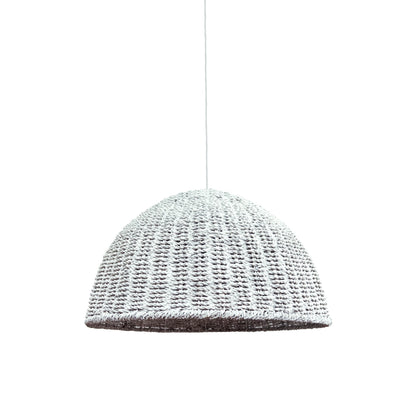 Villa Dome Rope Pendant Light - Whitewash