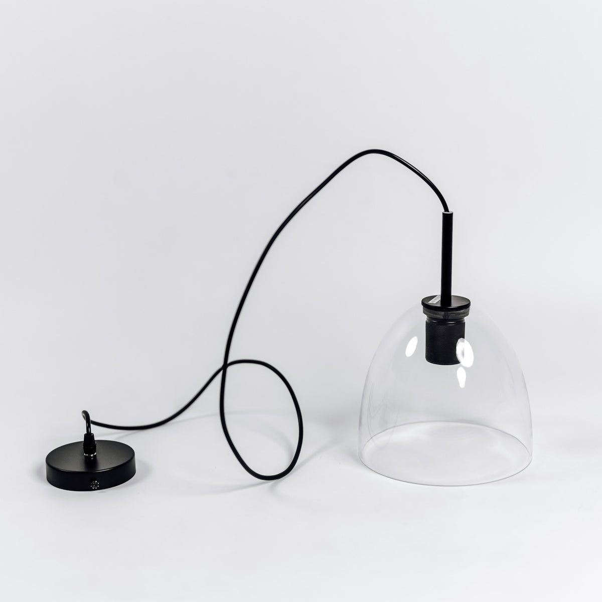 Preston Glass Pendant Light - Black