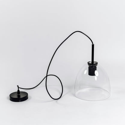 Preston Glass Pendant Light - Black