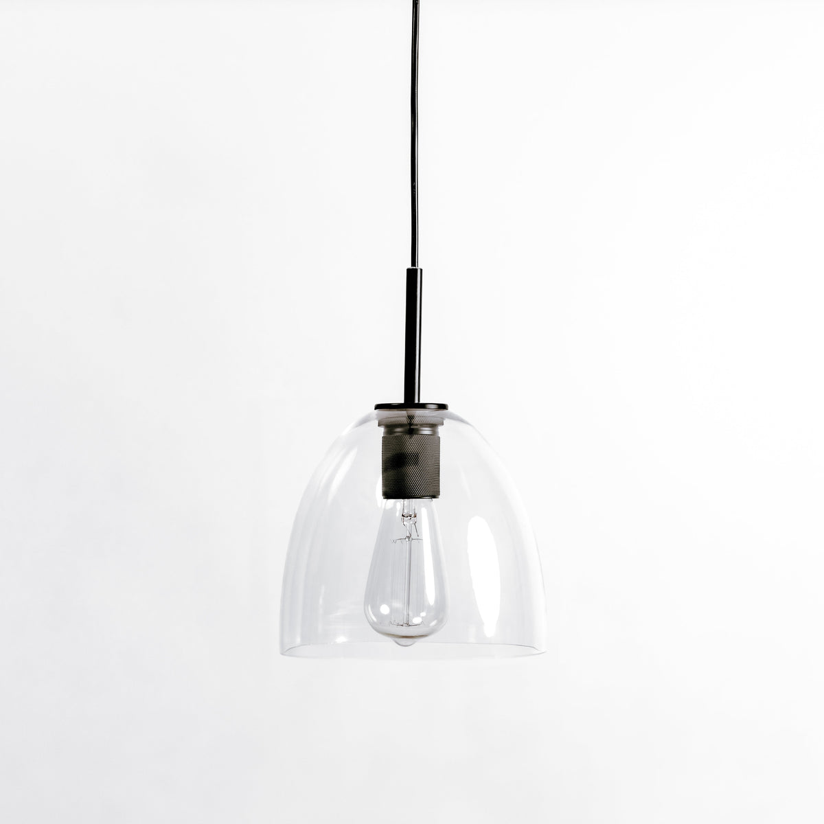 Preston Glass Pendant Light - Black