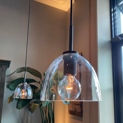 Preston Glass Pendant Light - Black