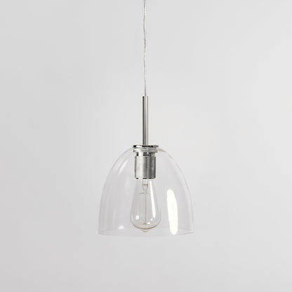 Preston Glass Pendant Light - Chrome