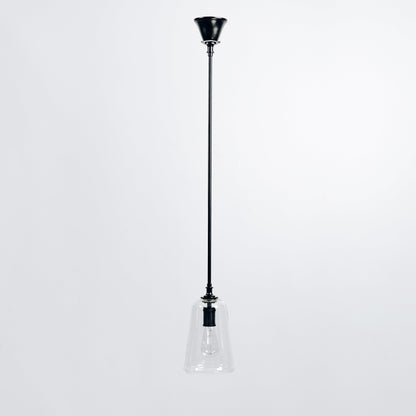 Reece Flared Glass Pendant Light - Black