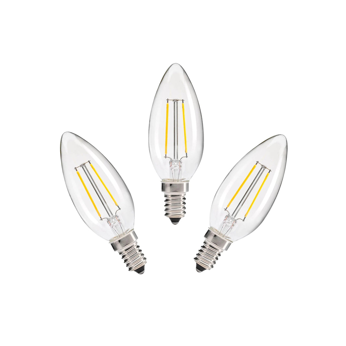 2W Candle LED Bulb (E14) Clear in Cool White