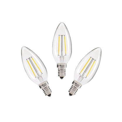 2W Candle LED Bulb (E14) Clear in Cool White