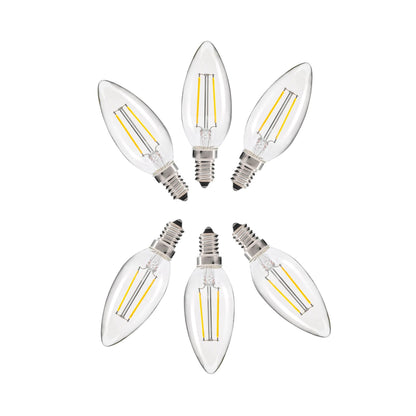 2W Candle LED Bulb (E14) Clear in Cool White