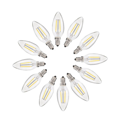 2W Candle LED Bulb (E14) Clear in Cool White