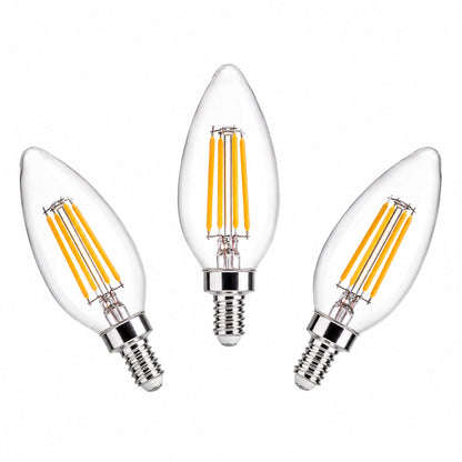 4W Candle LED Bulb (E14) Clear in Cool White