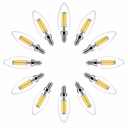 4W Candle LED Bulb (E14) Clear in Cool White
