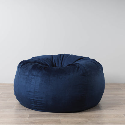 Pierre Fur Bean Bag - Navy Blue