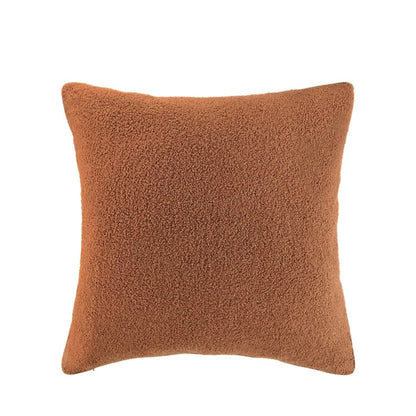 Boucle Teddy Cushion Cover + Insert - Rust