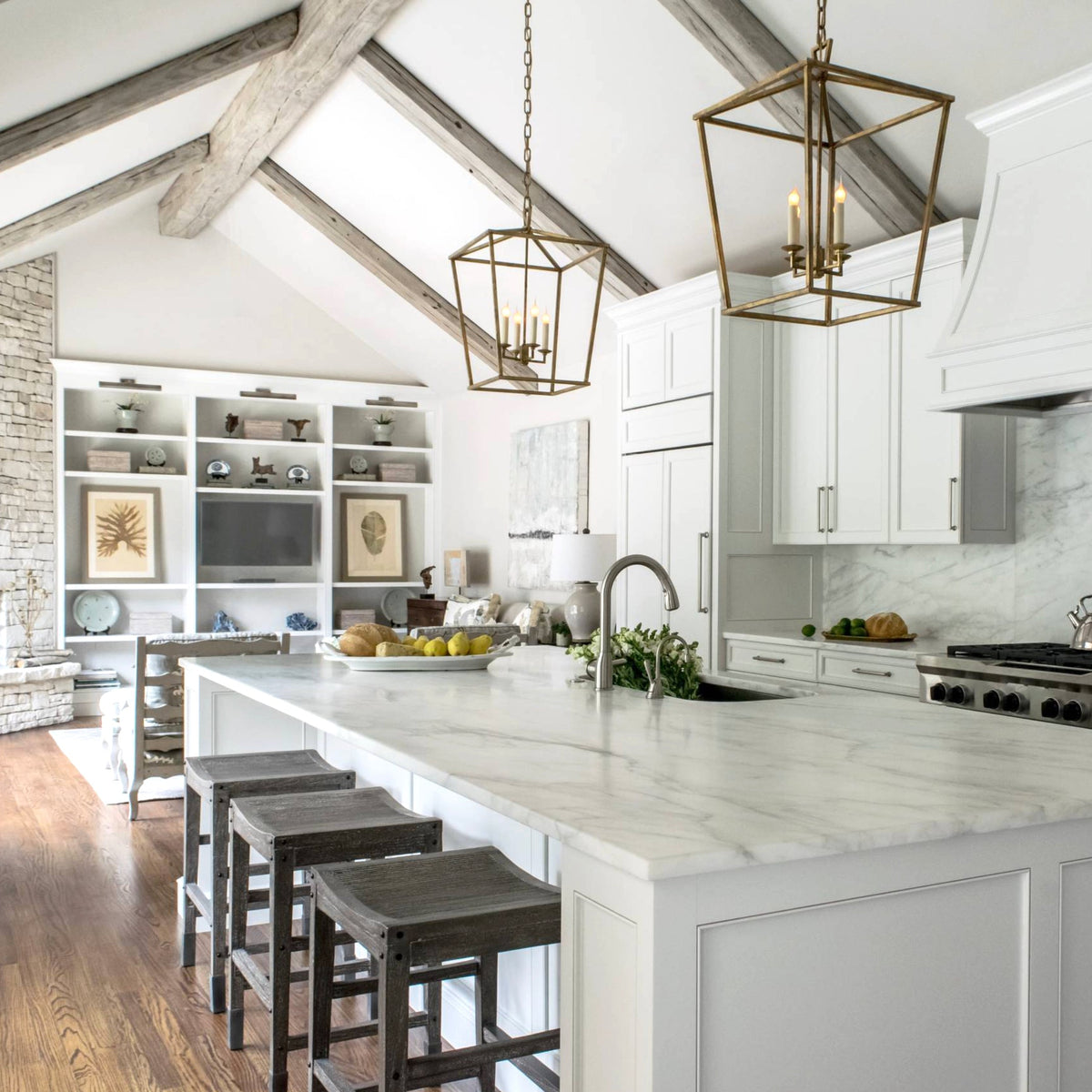 Saffire Hampton Pendant Light - Brushed Gold