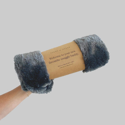 Cloud Plush Soft Throw Blanket - Charcoal Grey