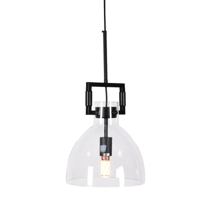 Cora Glass Pendant Light - Black Hardware