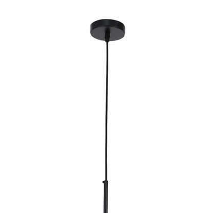 Cora Glass Pendant Light - Black Hardware