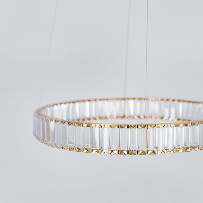 Quivira Round Crystal LED Chandelier - Gold Hardware