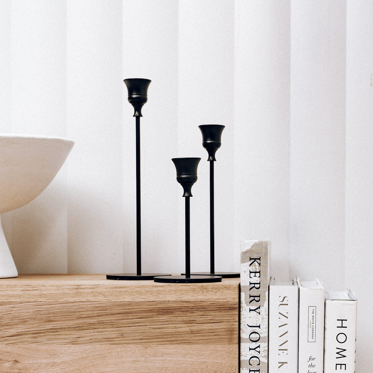 Candlestick Set 3pc - Black