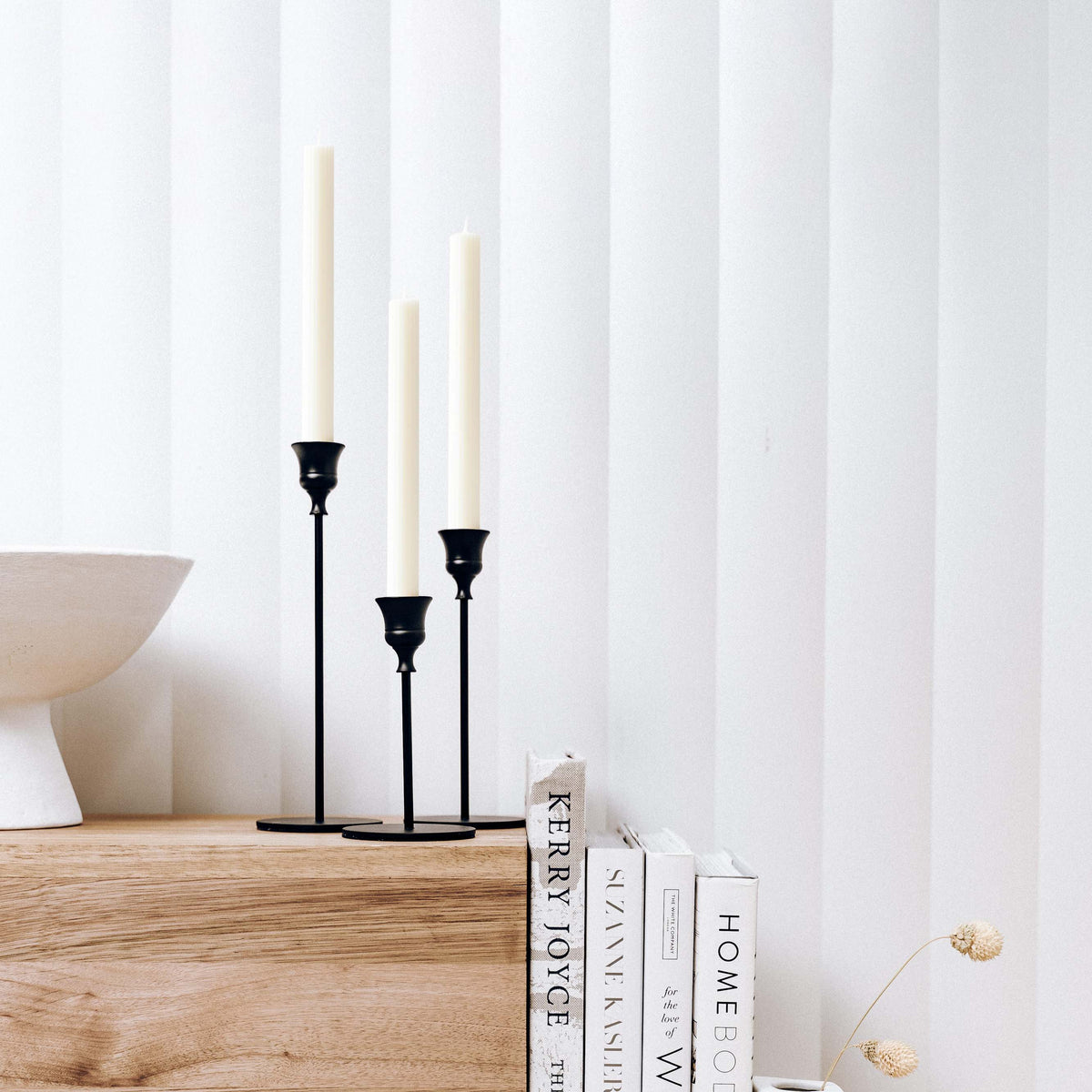 Candlestick Set 3pc - Black