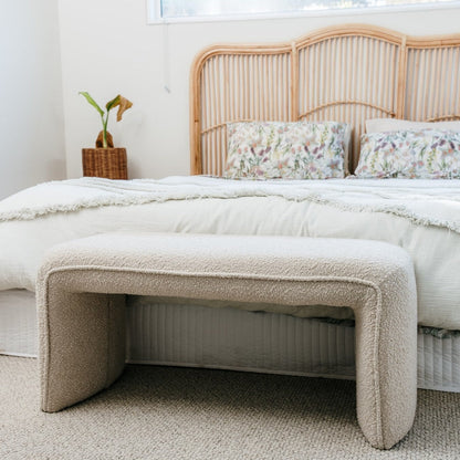 Denver Boucle Bench Seat - Champagne