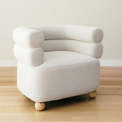 Logan Boucle Armchair - White