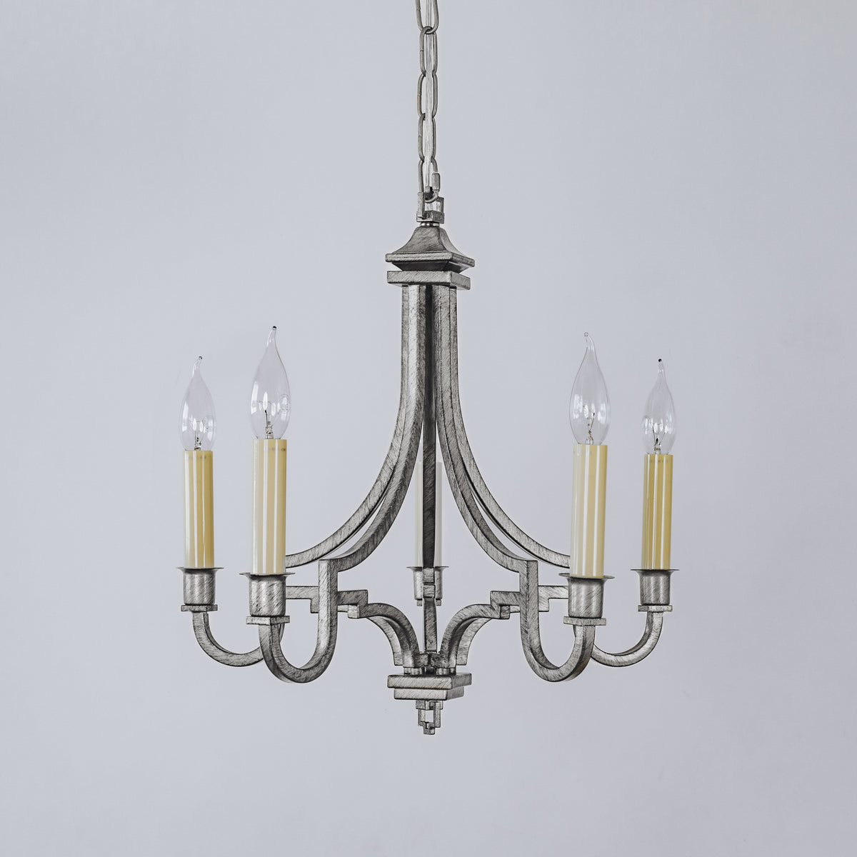 Kalani Modern Chandelier 5 Light - Brushed Silver