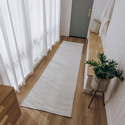 Kiara Handwoven Floor Rug in White Tones