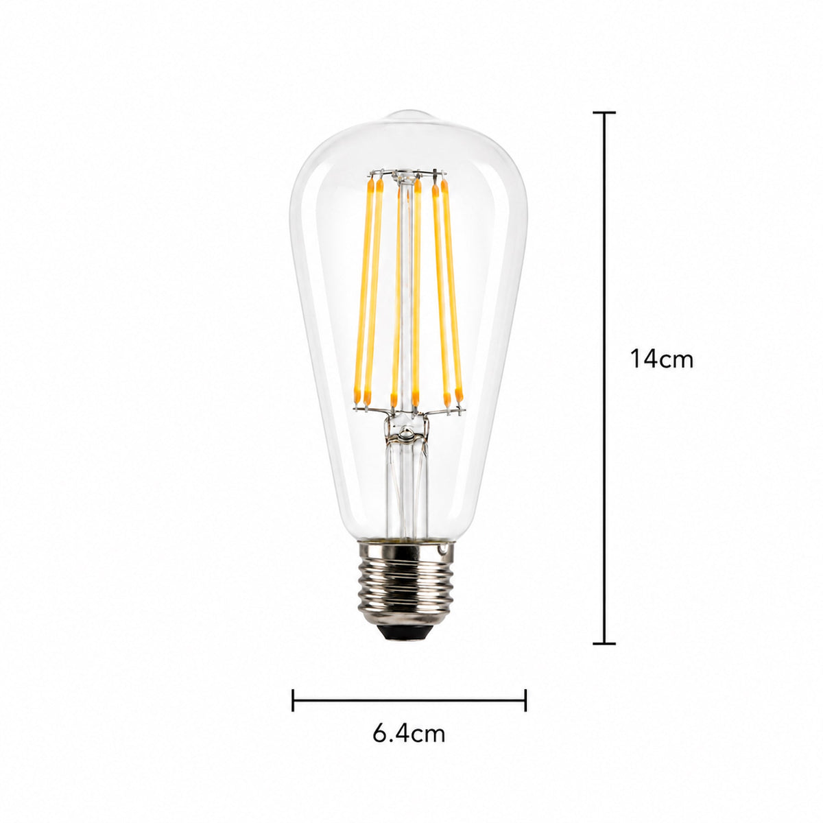 LED Globes Pear Shape E27 - Pack of 2