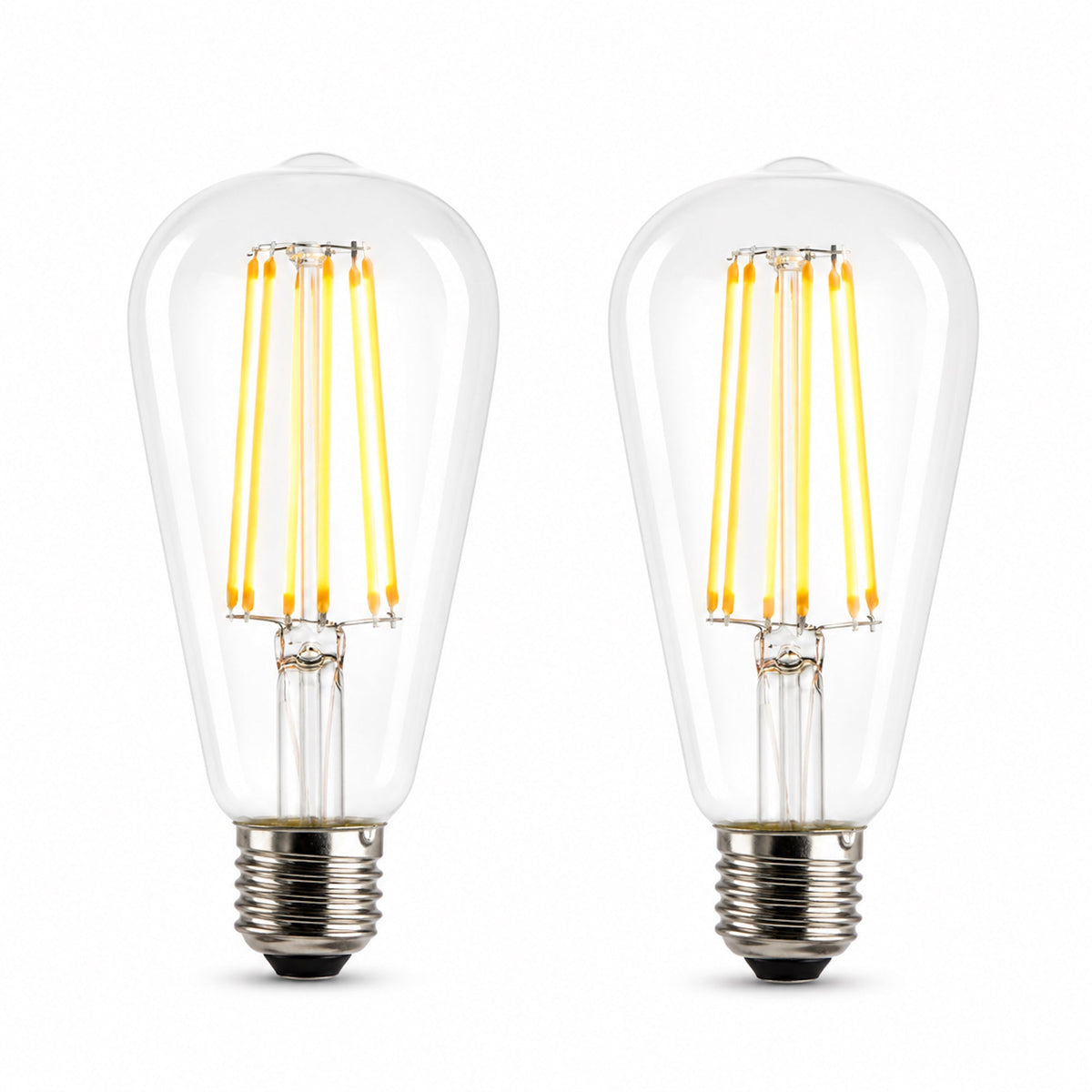 LED Globes Pear Shape E27 - Pack of 2