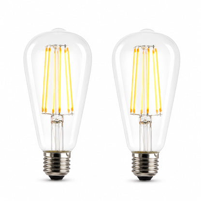 LED Globes Pear Shape E27 - Pack of 2