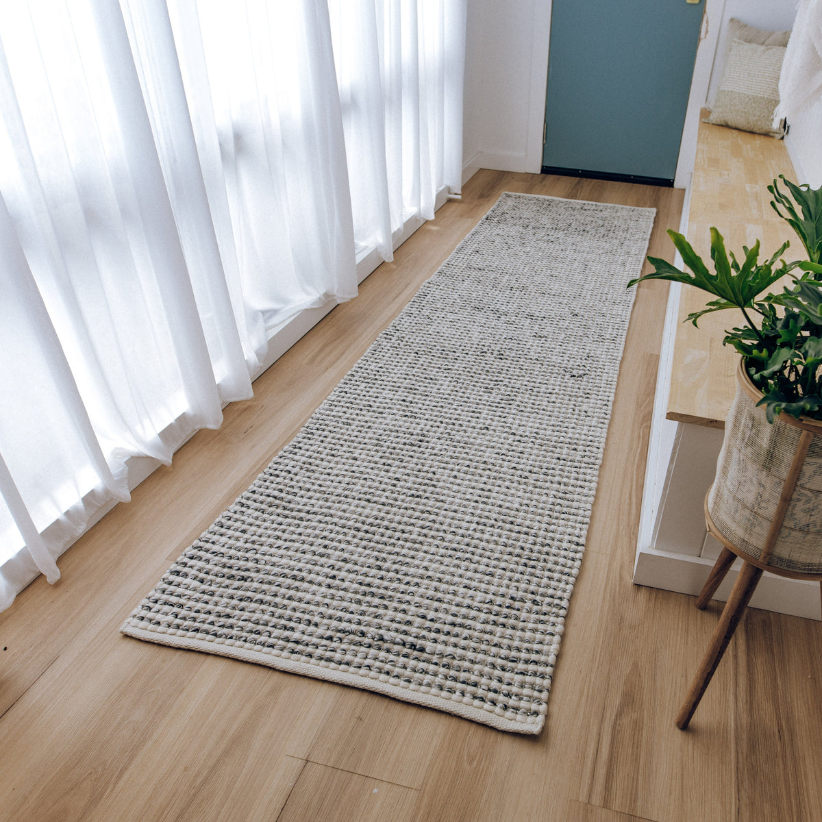 Missy Handwoven Floor Rug in Grey Tones