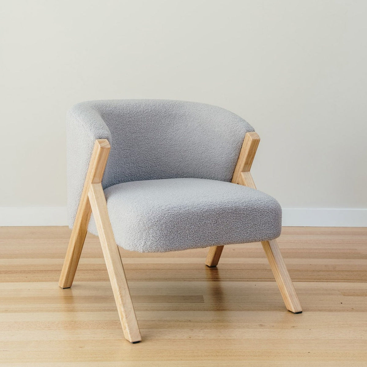 Oscar Boucle Accent Chair - Soft Grey