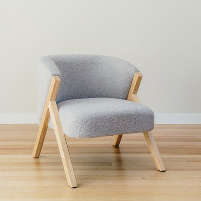 Oscar Boucle Accent Chair - Soft Grey