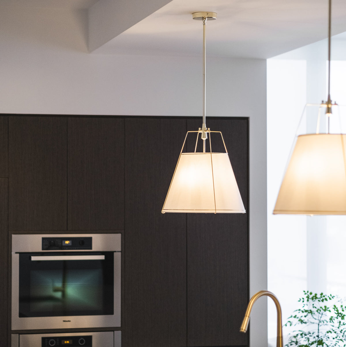 Jessie Pendant Light - White/Polished Gold Hardware