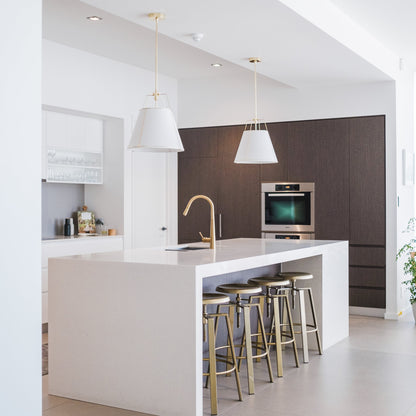 Jessie Pendant Light - White/Polished Gold Hardware