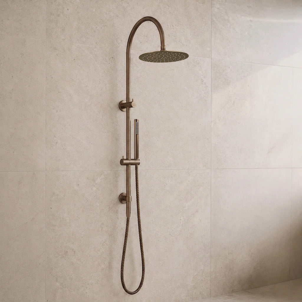 Reno Combination Shower - Antique Brass